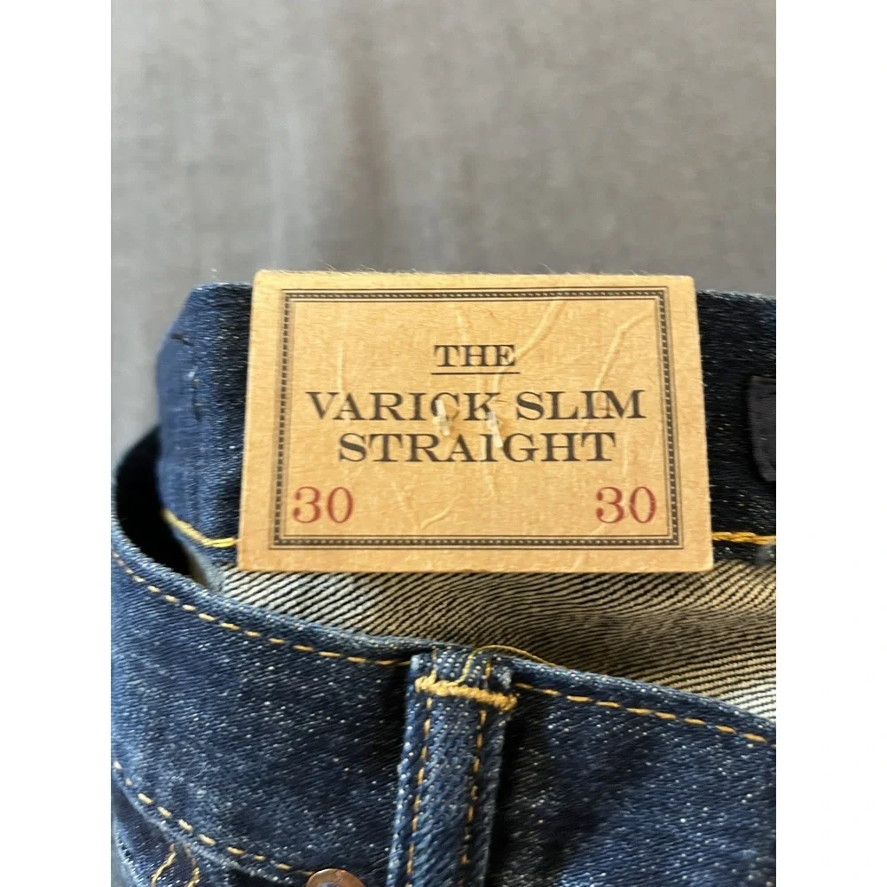 Polo Ralph Lauren Jeans Mens 30x30 Varick Slim Straight Rare Paint Splatter New